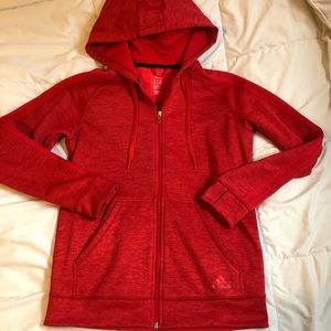 Red Adidas Zip Up Hoodie